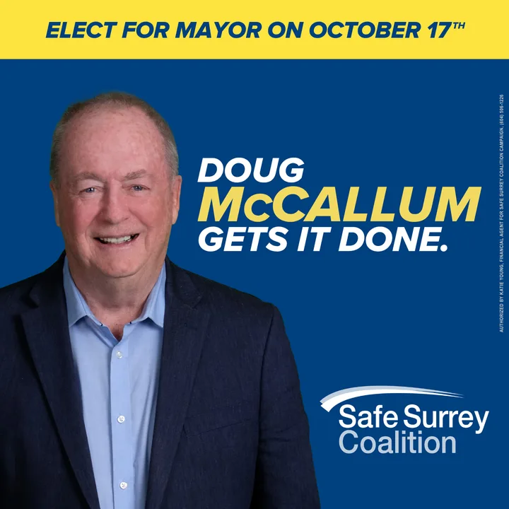 Doug McCallum — Elect for Mayor, Safe Surrey Coalition