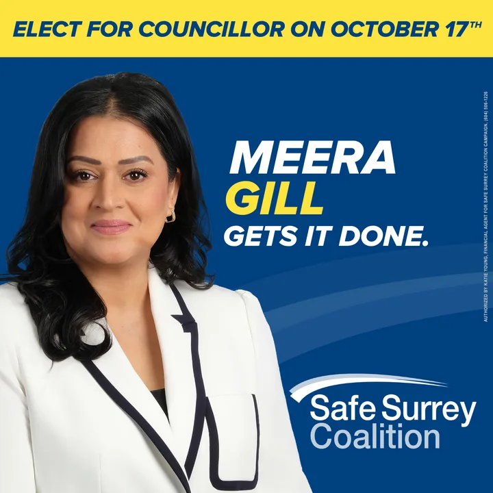 Meera Gill — Elect for Council, Safe Surrey Coalition